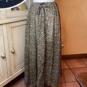 Leopard print boho skirt